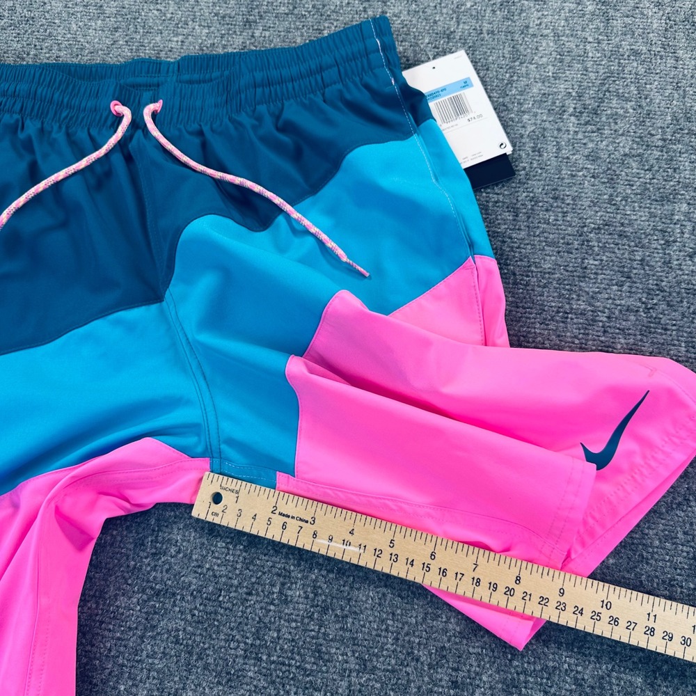 Nike Mens M Swim Bottom Board Shorts
Swimsuit Pink Blue Teal Colorblock NESSD470 - Picture 13 of 15
